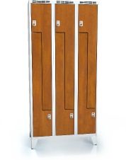 Cloakroom locker Z-shaped doors ALDERA with feet 1920 x 900 x 500